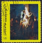 Stamps United Arab Emirates -  Descendimiento de la cruz