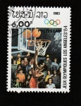 Stamps Laos -  J.O.Los Angeles 84