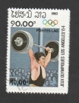 Stamps Laos -  J.O.Los Angeles 84