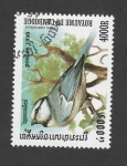 Stamps Cambodia -  Parus caeruleus