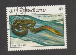 Stamps Laos -  Natrix subminia