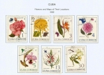 Stamps Cuba -  1038-1044 Flores del Mundo (1965)