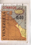 Stamps Venezuela -  Mapa de L. de Surville 1778