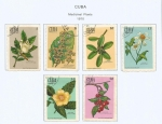 Stamps Cuba -  1566-1571 Medicinal Plants (1970)