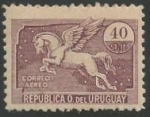 Sellos de America - Uruguay -  Airmail - Pegasus
