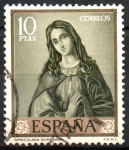 Stamps Spain -  VÍRGEN  DE  LA  INMACULADA  POR  ZURBARAN