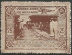 Stamps : America : Nicaragua :  Inauguración de Ferrocarril de Rivas (1932)