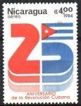 Sellos del Mundo : America : Nicaragua : 25th  ANIVERSARIO  DE  LA  REVOLUCIÓN  CUBANA