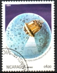 Sellos de America - Nicaragua -  ANIVERSARIO  ESPACIAL.  LUNA  3,  1959.