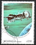 Stamps : America : Nicaragua :  ANIVERSARIO  ESPACIAL.  SOYUZ 6, 7, 8.  1969.