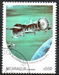 Sellos de America - Nicaragua -  ANIVERSARIO  ESPACIAL.  SOYUZ 6, 7, 8.  1969.