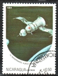 Stamps : America : Nicaragua :  ANIVERSARIO  ESPACIAL.  SOYUZ  6, 7, 8.  1969.