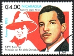 Stamps Nicaragua -  26th  ANIVERSARIO  DEL  PRINCIPIO  DEL  FIN  DE  LA  DICTADURA.  RIGOBERTO  LÓPEZ  PÉREZ.