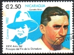 Stamps Nicaragua -  26th  ANIVERSARIO  DEL  PRINCIPIO  DEL  FIN  DE  LA  DICTADURA.  CORNELIO  SILVA.