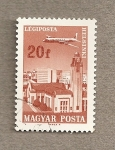 Stamps Hungary -  Avión sobre Helsinki