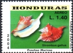 Stamps Honduras -  CONCHAS  MARINAS.  STROMBUS  GALLUS.