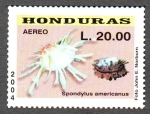 Sellos de America - Honduras -  CONCHAS  MARINAS.  SPONDYLUS  AMERICANUS.