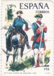 Stamps Spain -  REAL CUERPO DE ARTILLERIA (42)