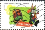 Stamps France -  DÍA  DEL  SELLO.  PATO  LUCAS  Y  BUGS  BUNNY.