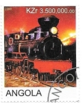 Sellos de Africa - Angola -  trenes