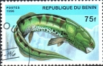 Stamps Benin -  ANIMALES  PREHISTÓRICOS.  DUNKLEOSTEUS.