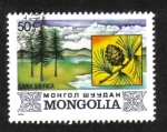 Sellos de Asia - Mongolia -  Flora