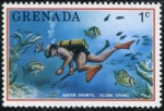 Sellos del Mundo : America : Granada : Pesca Submarina
