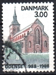 Stamps Denmark -  1000th  ANIVERSARIO  DE  LA  IGLESIA  DE  CNUT  Y  LA  ESTATUA  DE  HANS  ANDERSON  EN  ODENSE