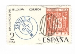 Sellos de Europa - Espa�a -  Edifil 2179.Dia mundial del sello 1974(intercambio)