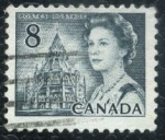 Stamps : America : Canada :  Queen Elizabeth II, Library of Parliament