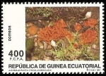 Sellos de Africa - Guinea Ecuatorial -  Micología - Aleuria anaranjada