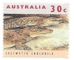 Sellos de Oceania - Australia -  cocodrilos