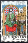 Stamps Spain -   800th  ANIVERSARIO  DE  VITORIA.  REY  SANCIO  VI  DE  NAVARRE  CON  CARTA  DE  LA  CIUDAD