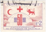 Stamps Chile -  CINCUENTENARIO LIGA DE SOCIEDADES DE CRUZ ROJA 