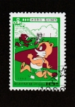 Stamps North Korea -  Diujo animado el Tejón