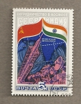 Stamps Russia -  Programa de cooperación espacial con la India