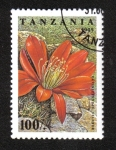 Sellos de Africa - Tanzania -  Flores de Cactus
