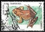 Stamps Spain -  Fauna hispanica - Rana Roja