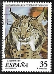 Stamps Spain -  Fauna española en peligro de extinción - Lince Iberico