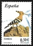 Stamps Spain -  Fauna - Abubilla