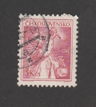 Sellos de Europa - Checoslovaquia -  Cortesano
