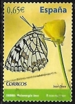 Stamps Spain -  Fauna - Melanargia ines