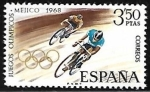 Sellos del Mundo : Europa : Espa�a : Juegos Olímpicos de Mexico 1968 - Ciclismo