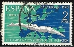 Stamps Spain -  XII Campeonatos Europeos de Natación - Barcelona 1970 