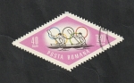 Stamps Romania -  2027 - Olimpiadas de Tokio, piragüas