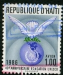 Stamps : America : Haiti :  Aniversario Fund. Unesco