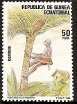 Sellos de Africa - Guinea Ecuatorial -  Subiendo a la Palmera