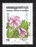 Sellos de Asia - Camboya -  Flores