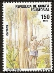 Sellos de Africa - Guinea Ecuatorial -  Apeo de árboles