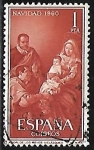 Stamps Spain -  Navidad 1960 - Adoración de Diego Velazquez